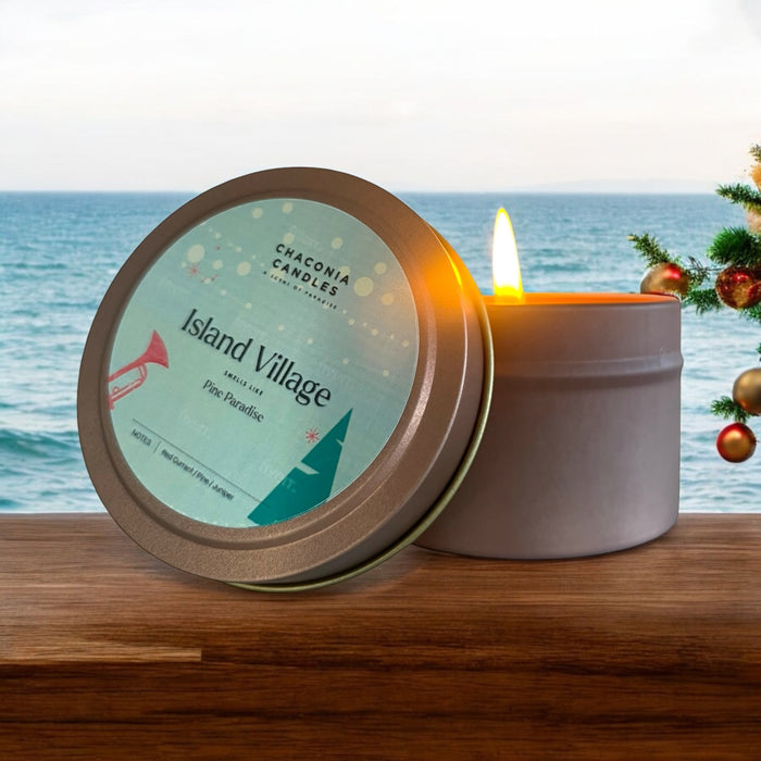 Island Village — Travel Candle Tins